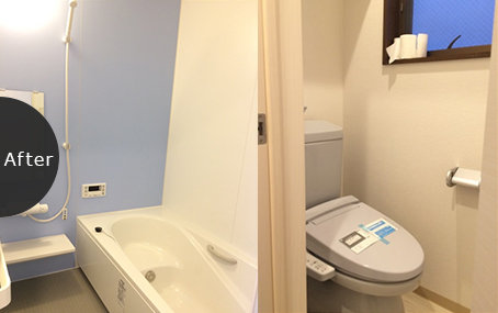 東十条の物件の浴槽・トイレのAfter写真
